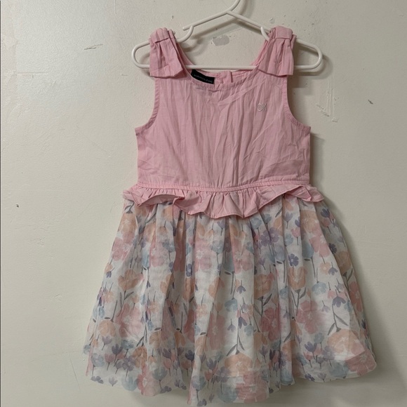 Calvin Klein Pink and Floral Kids Dress - Picture 1 of 2